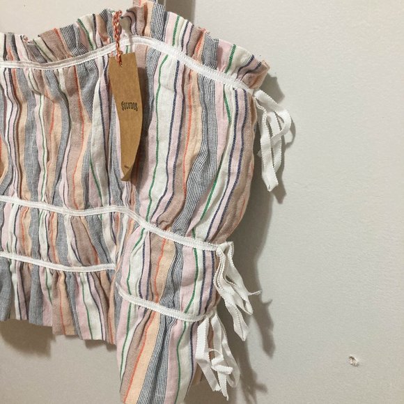 SOLUDOS 100% Cotton Ruffle Ribbon Tank Top - Picture 2 of 4